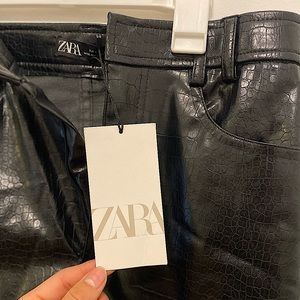 Zara leather skirt black